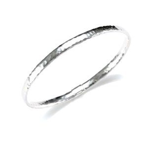 IPPOLITA Solid 925 Sterling Silver Flat Hammered Bangle Bracelet LIKE NEW $295